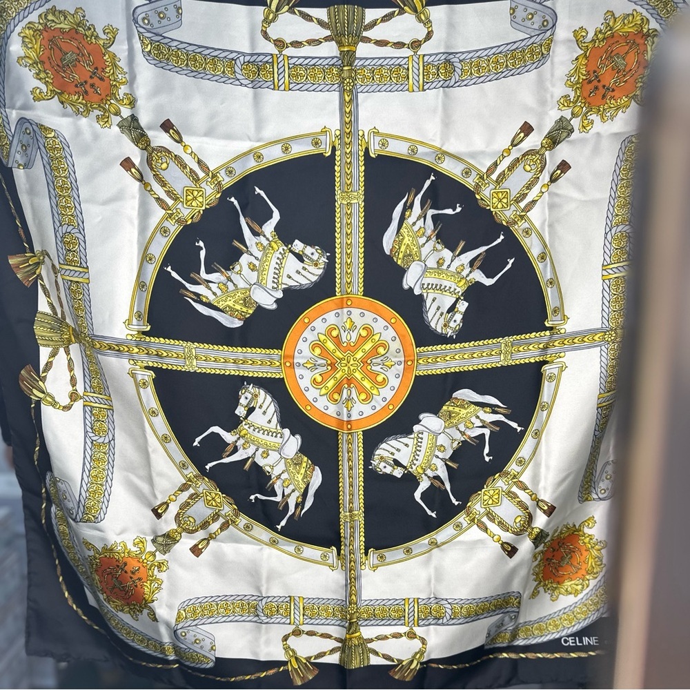 Celine Horses Silk Scarf